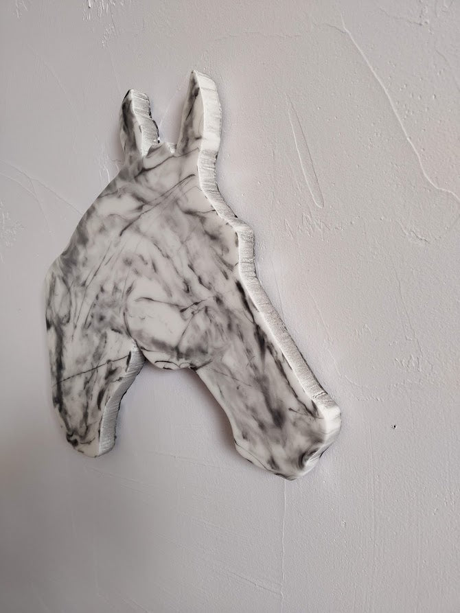 Horse Head Resin Art Wall Decor 17"