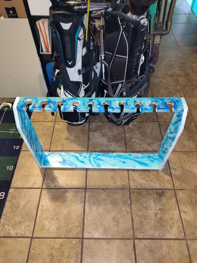 Resin Golf Club Stand Blue Slurry 10