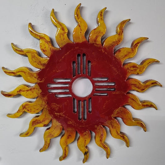 Zia Resin Art Sun Flare Wall Decor 23"